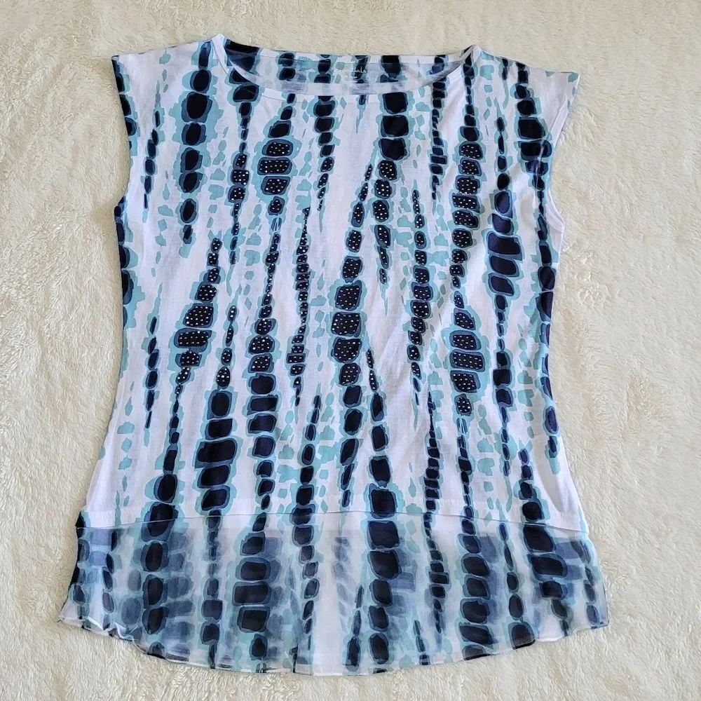 Essentials Boat⛵Neck Tie Dye☮ Top - NWT
